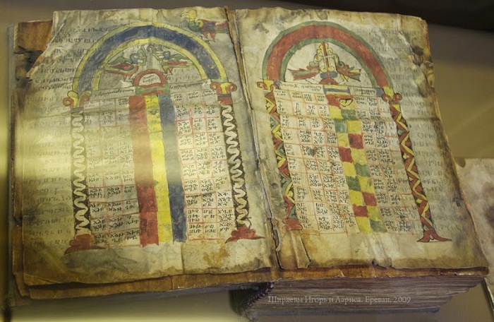 Sanasarjansko evanđelje. Palimpsest 986. na rukopisi 5.st.